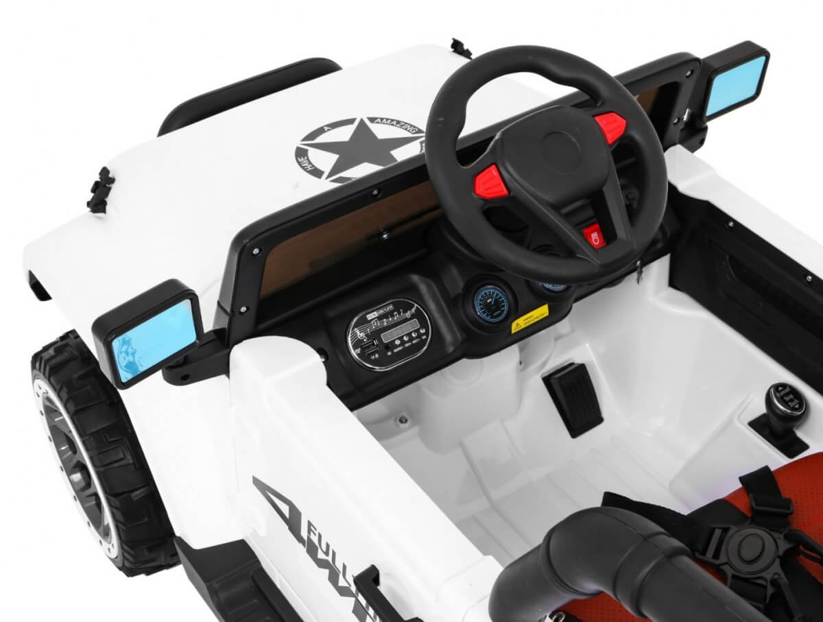 Masinuta Electrica 4x4 FULL TIME Alb Autokids - imagine 6