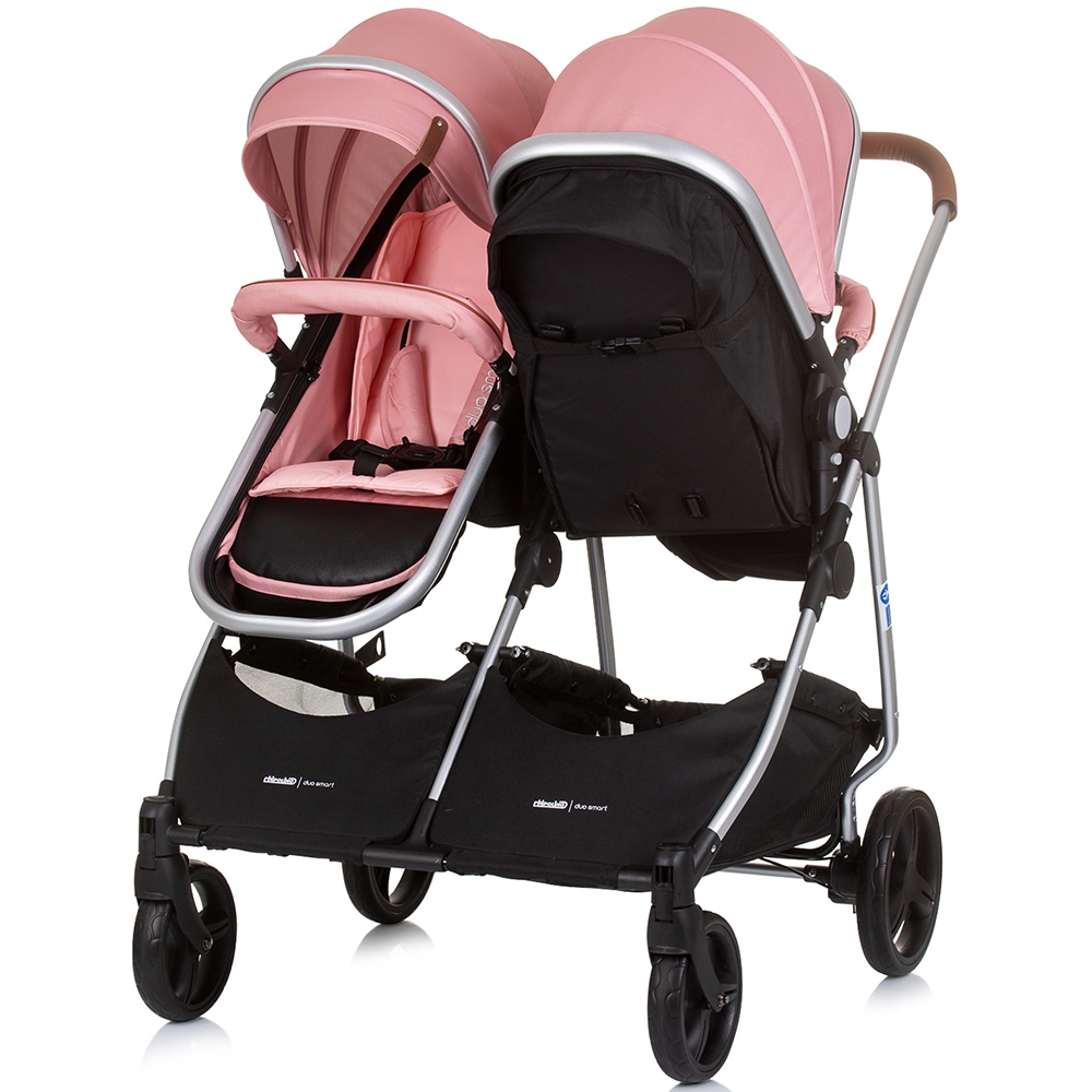 Carucior Gemeni Chipolino Duo Smart 2 in 1, Flamingo - imagine 4