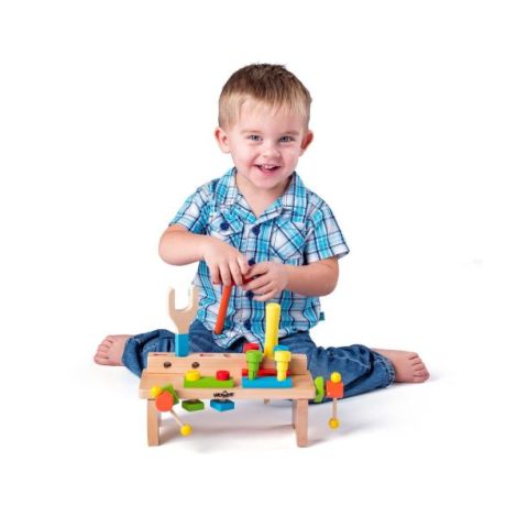 Banc de lucru lemn Woodyland | Jucarie educativa - imagine 2