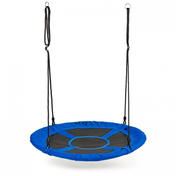 Leagan cuib Ecotoys MIR6001 albastru, 100cm - Sigsur - imagine 5