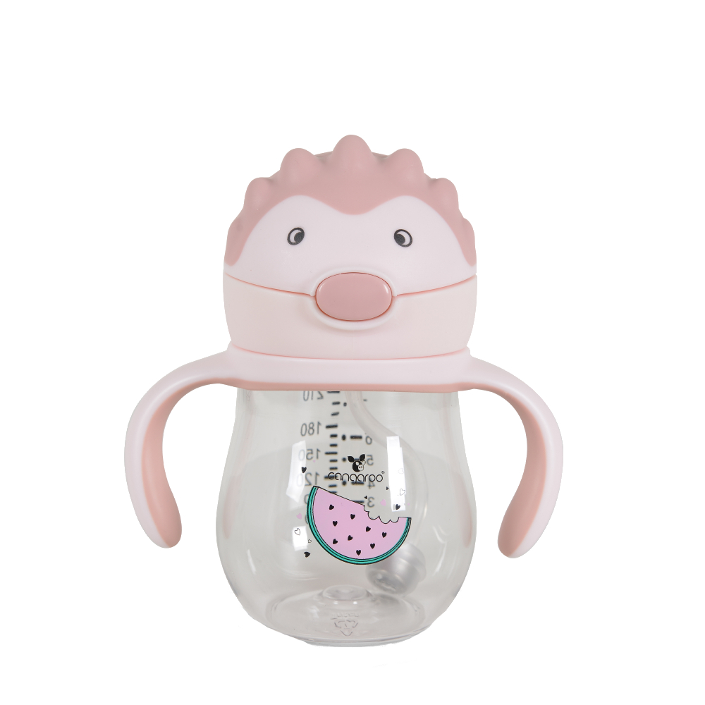 Cana Cangaroo 250ml cu Pai, Anti-Colici, Brillo Pink - imagine 7