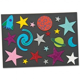 Autocolante Neopren Stele cu Sclipici Baker Ross - imagine 4