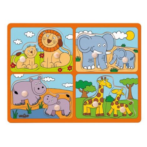 Puzzle Lemn Woodyland Animale | Dezvoltare Creativitate