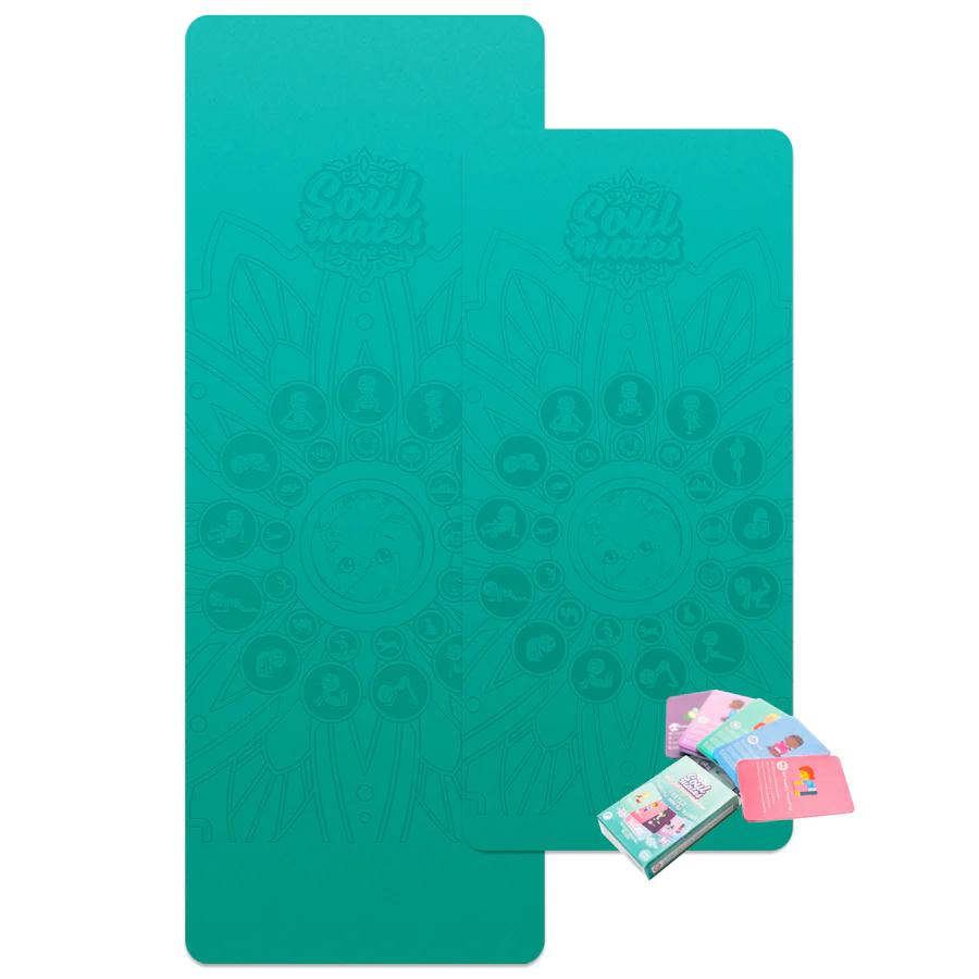 Set Yoga Mama-Copil Soul Earth Turcoaz + Carduri - imagine 8