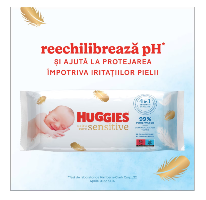 Servetele Huggies Pure Extra Care - 168 buc - imagine 3
