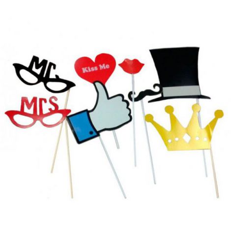 Set Photo Booth 8 Piese Atosa | Accesorii Petrecere