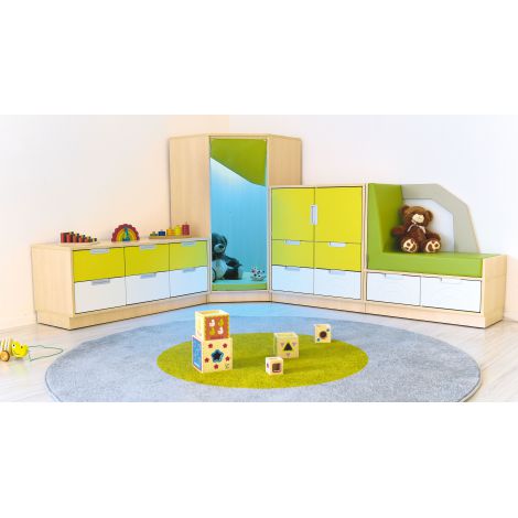 Dulap colt relaxare Artar Moje Bambino cu LED - imagine 13