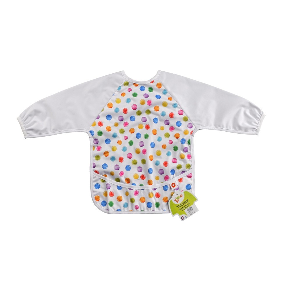 Baveta impermeabilă XKKO Polka Dots cu maneci - imagine 3