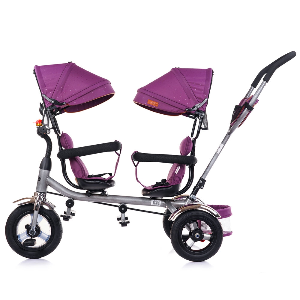 Tricicleta Chipolino 2Play Lilac pentru Gemeni - imagine 2