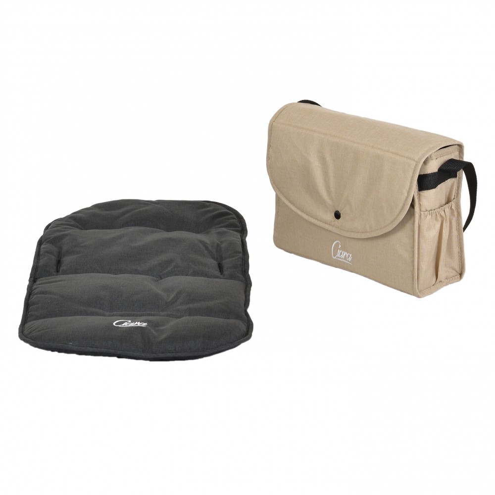 Carucior 2 in 1 Moni Ciara BeigeBlack, 0-15 kg - imagine 2