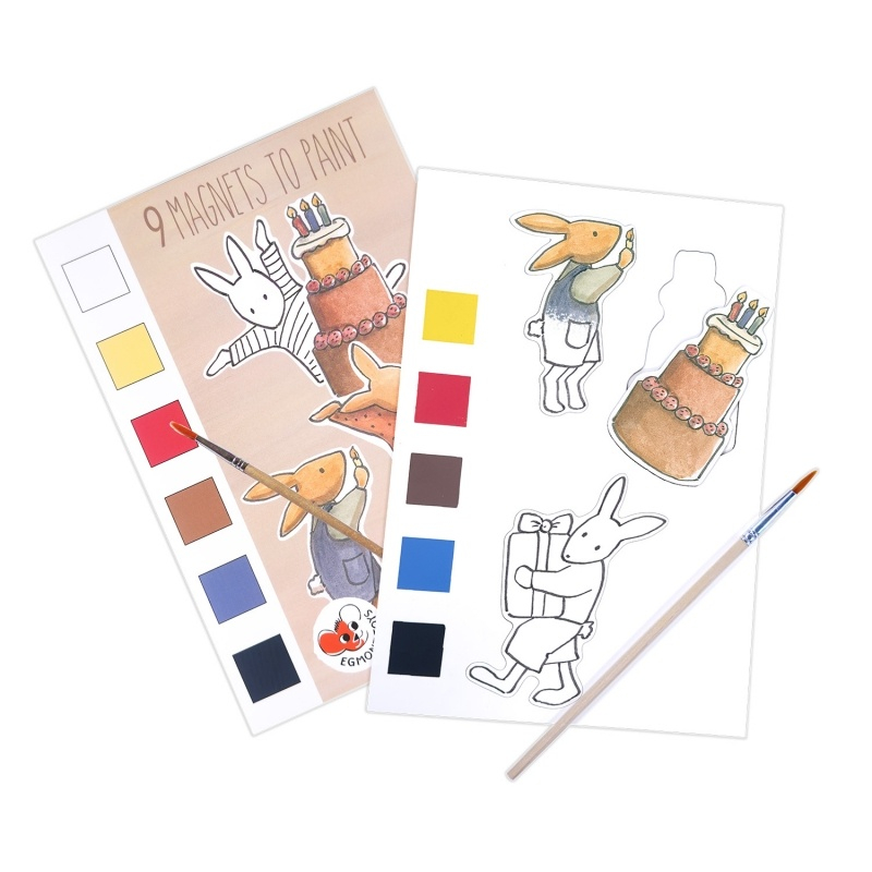 Joc creativ Magneti Egmont de colorat cu acuarela