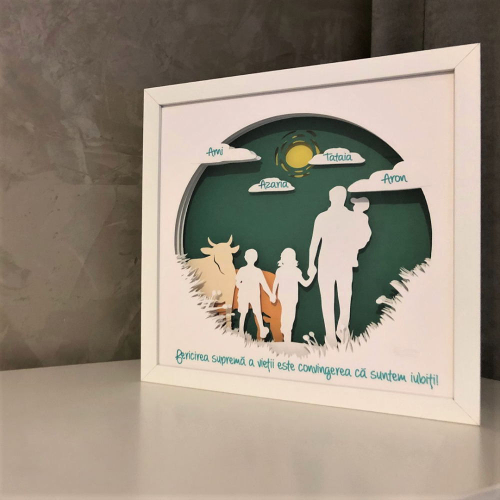 Tablou Luminos Părinți și Copii | Noorhandmadeatelier - imagine 5
