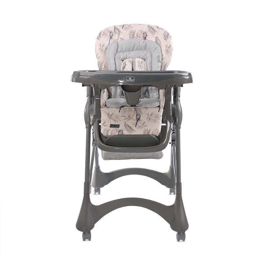 Scaun de masa Lorelli Bellissimo Grey Parrots, Reglabil - imagine 2