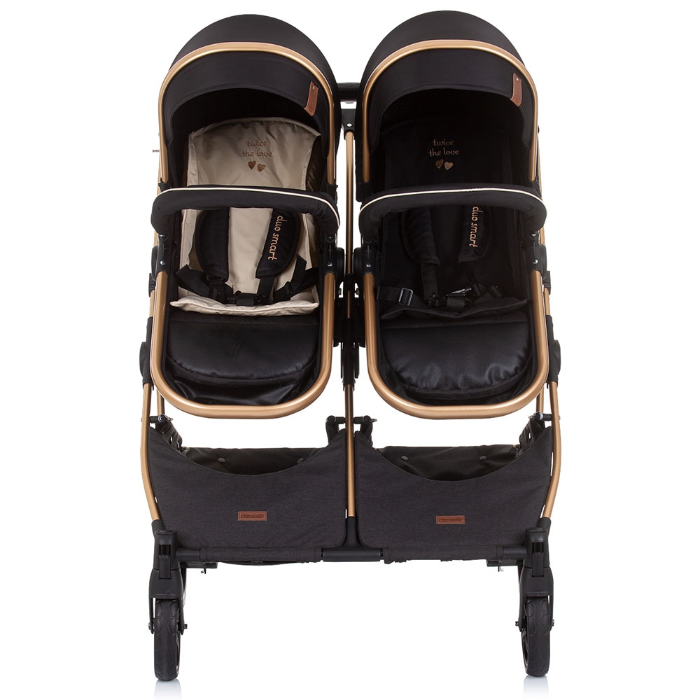 Carucior Gemeni Chipolino Duo Smart 2 in 1 Ebony - imagine 7