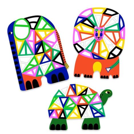 Set Mozaic Animale Djeco - Creativitate 4-7 Ani - imagine 5