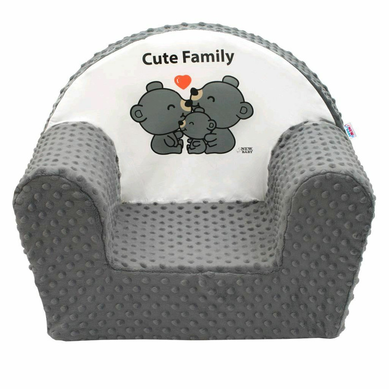Fotoliu New Baby Minky Cute Family Gray