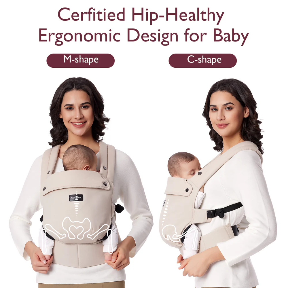 Marsupiu Ergonomic Momcozy PureHug Khaki - imagine 5