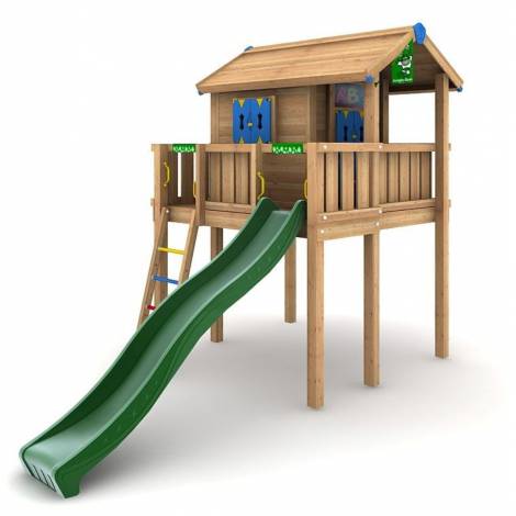 JungleGym Playhouse XL cu Tobogan 3m