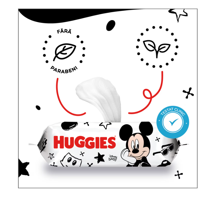 Servetele umede Huggies Mickey Mouse 10 pachete - imagine 5