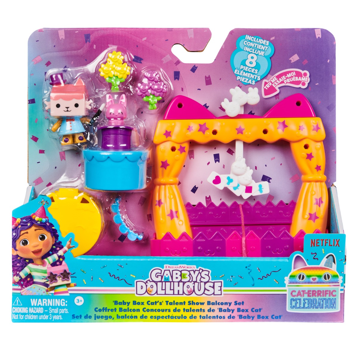 Set Gabby's Dollhouse Balcon Baby Box Cat