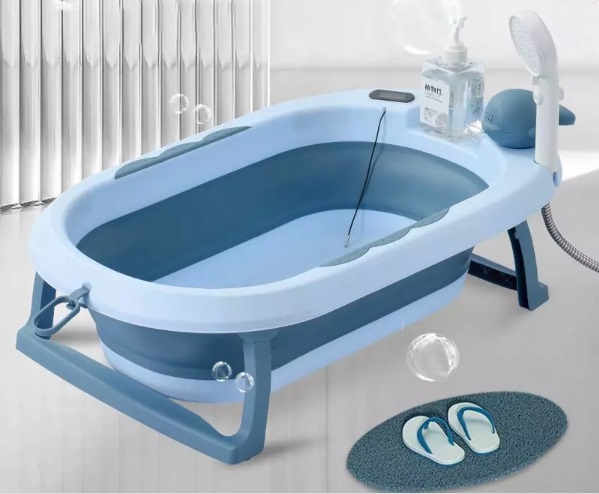 Cadita Pliabila Little Mom cu Termometru - imagine 5