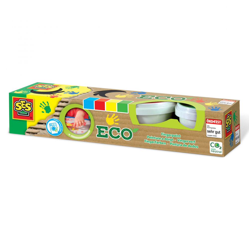 Set Acuarele pentru Degete ECO Ses Creative 4 Culori