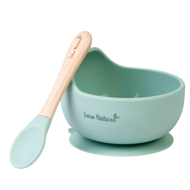 Set Hranire Saro Baby Bol Silicon Antialunecare - imagine 9