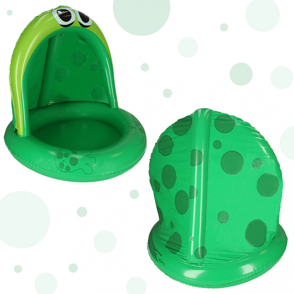 Piscina Gonflabila Broscuta Verde cu Umbrar Ikonka - imagine 6