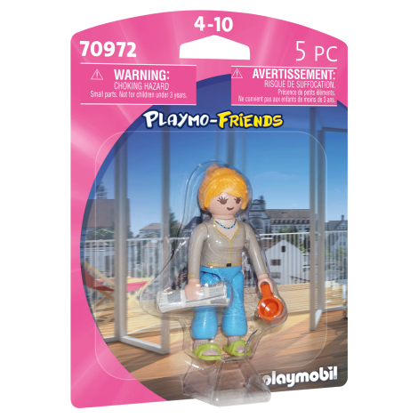 Playmobil Figurină Femeie cu Ziar și Cafea - Joc Creativ