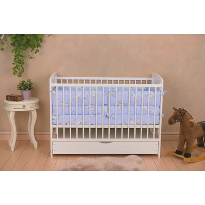 Patut Timmi Heart Qmini 120x60, Pin, Alb, cu Sertar - imagine 6