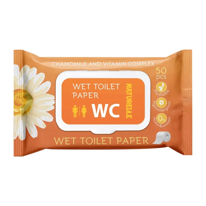 Hartie igienică umedă cu Mușețel Naturelle 50b