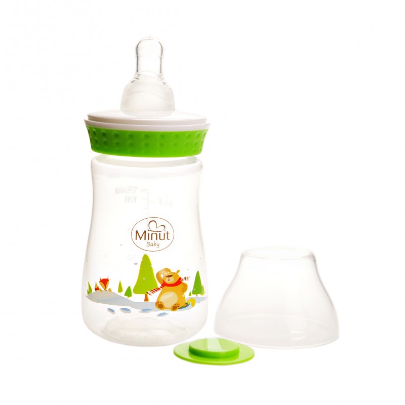 Biberon Minut Baby Ursul Pacalit, 125 ml, 0+ - imagine 2