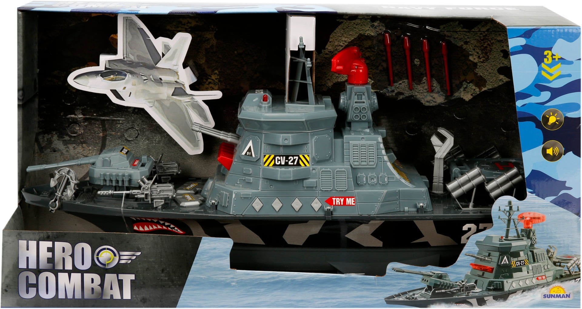 Nava Militara Hero Combat 58 cm cu Lumini si Sunete