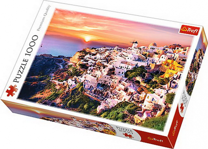 Puzzle Trefl 1000 Apus în Santorini