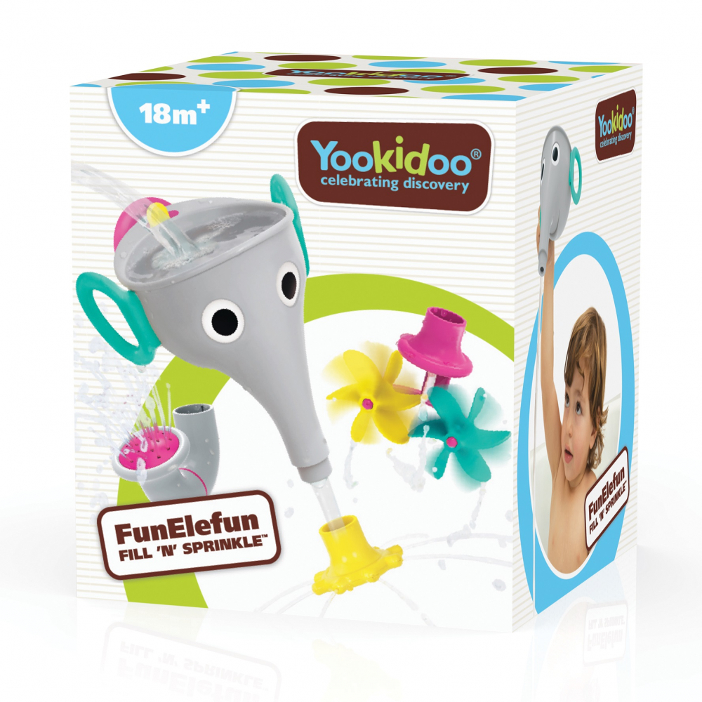 Jucarie baie Yookidoo Trompa Elefant Gri +18 luni - imagine 6