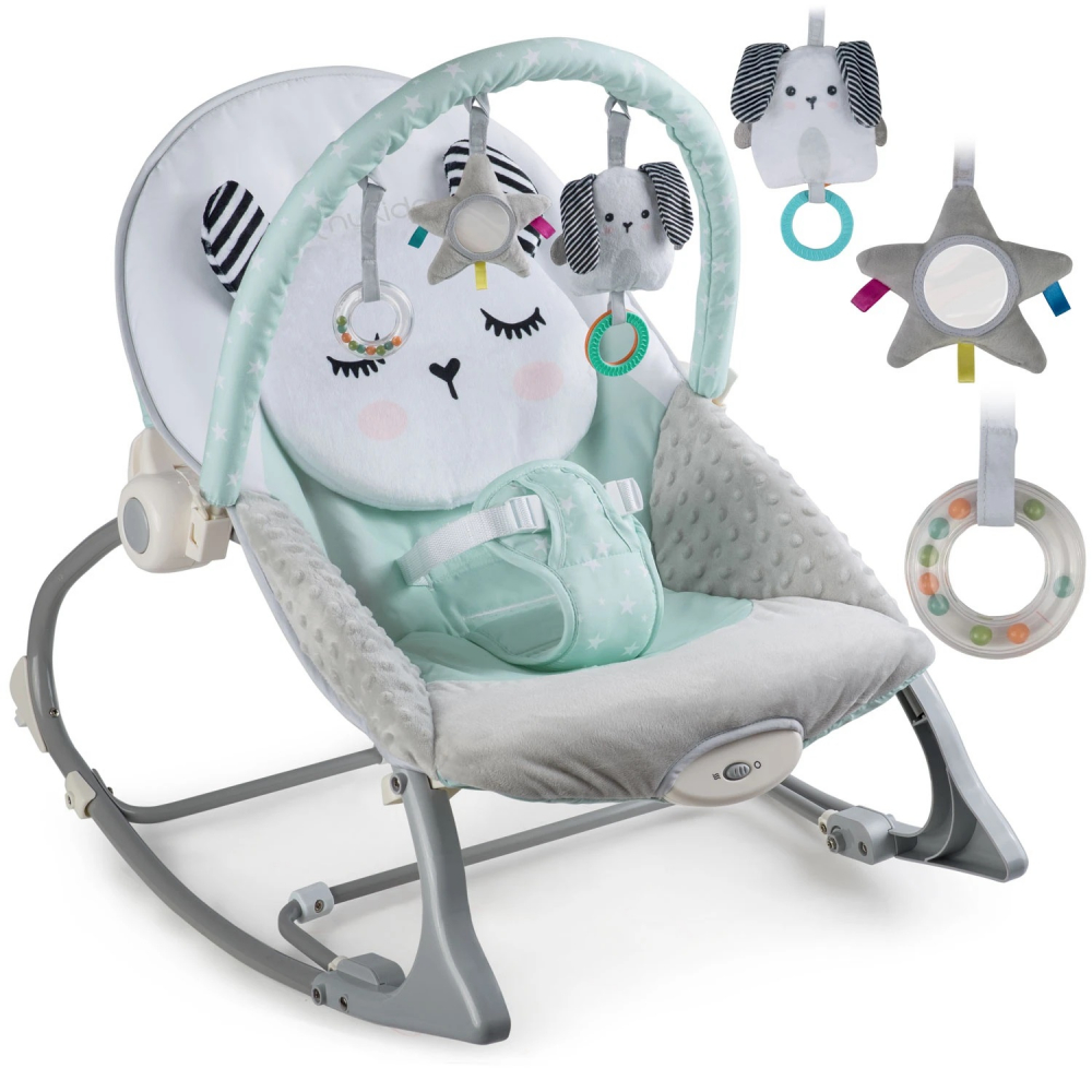 Balansoar Nukido Panda Mint cu vibrații - imagine 7