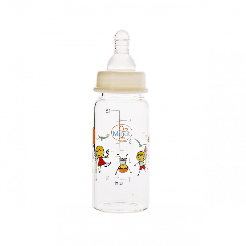 Biberon Sticlă Minut Baby 125 ml, Borosilicat - imagine 2