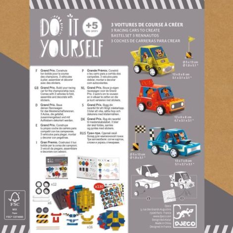 Djeco Joc creativ DIY Grand Prix | Mașini de curse - imagine 4