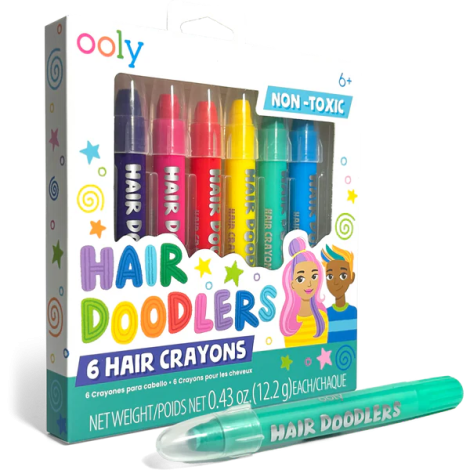 Ooly Hair Doodlers - Creioane Colorate Par 6 Culuri - imagine 7