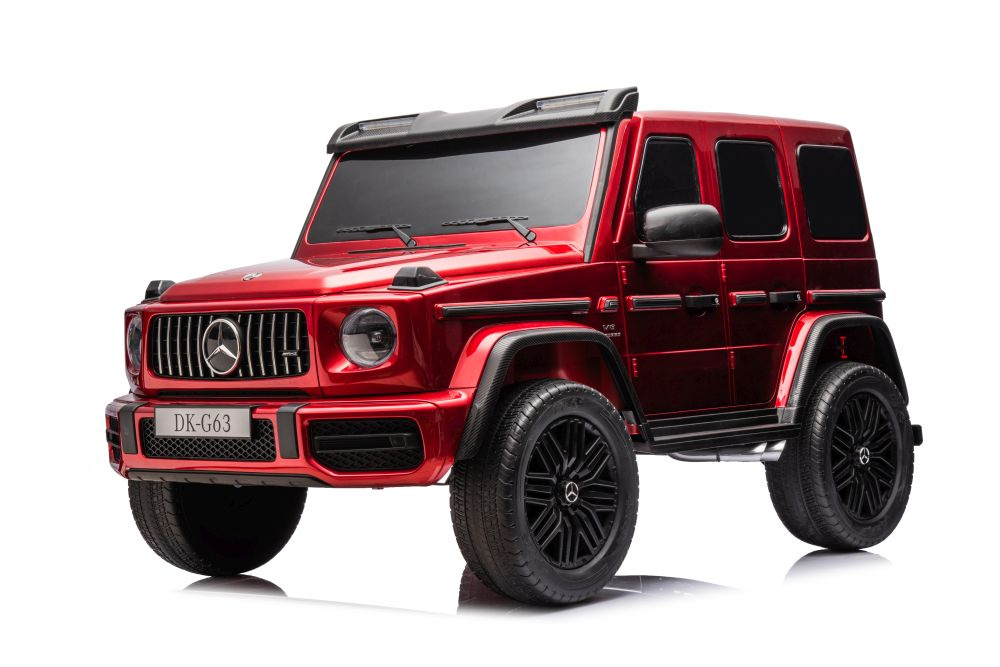 Masinuta electrica Mercedes G63, 2 locuri, 4x4, 800W, 24V 14Ah, player MP4, rosu metalizat