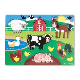 Puzzle Lemn Ferma Animalelor Melissa & Doug