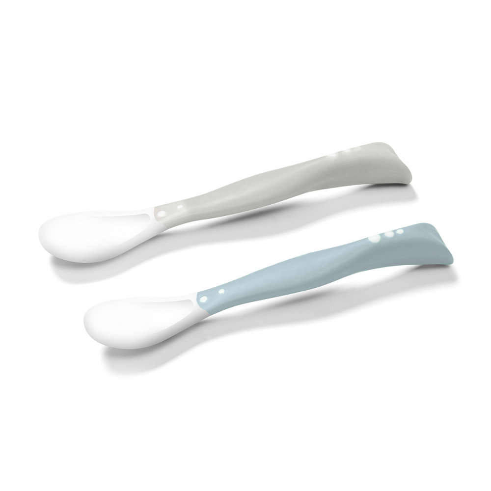 Set 2 Lingurițe Flexibile Babyono Gri-Albastru - imagine 5