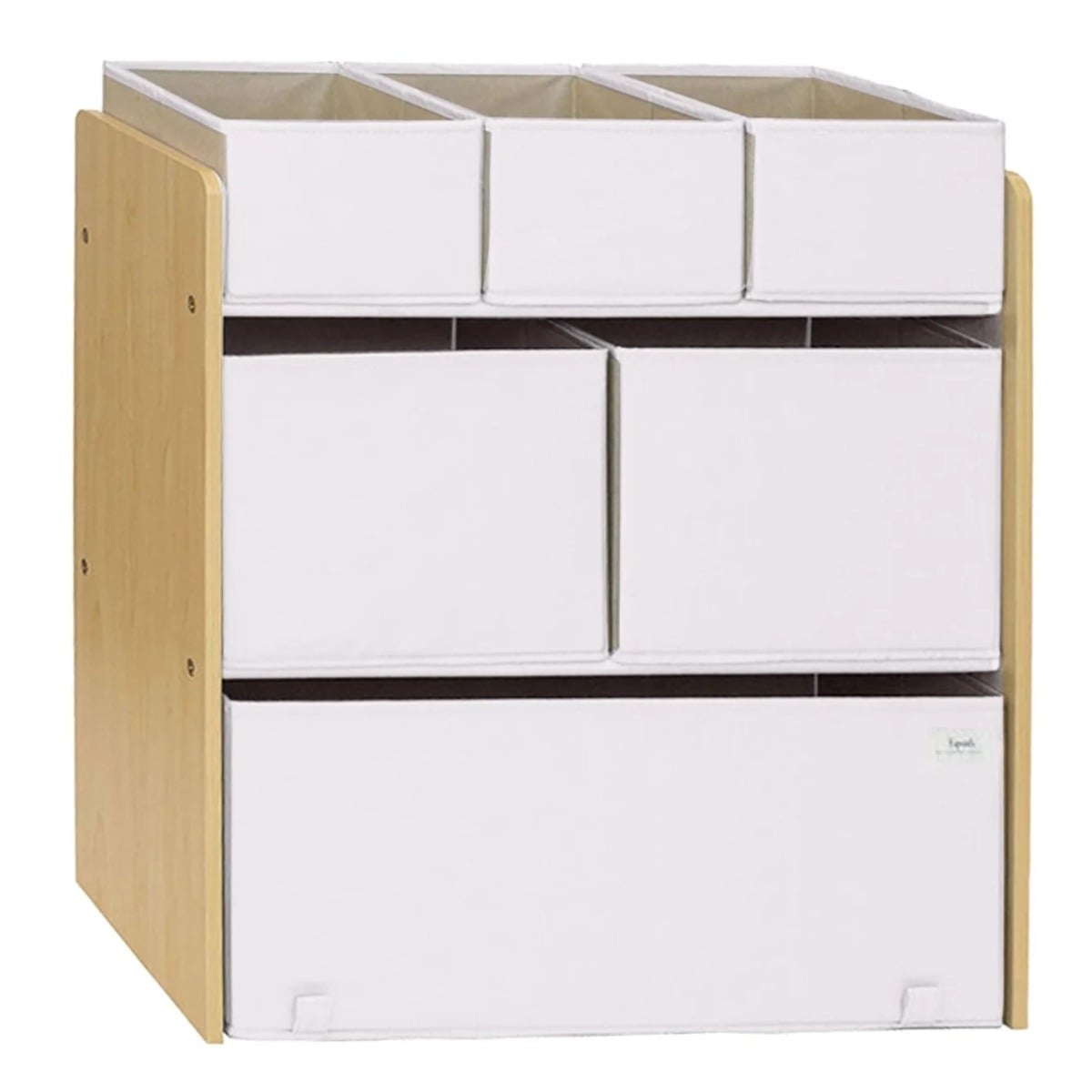 Organizator Jucării 3 Sprouts, Crem, Material Reciclat
