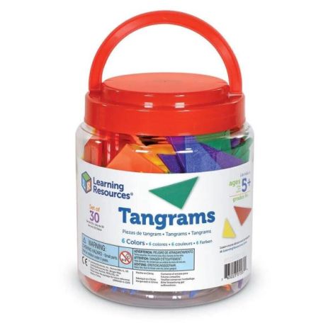 Learning Resources Tangram 210 Piese, 6 Culori - imagine 4