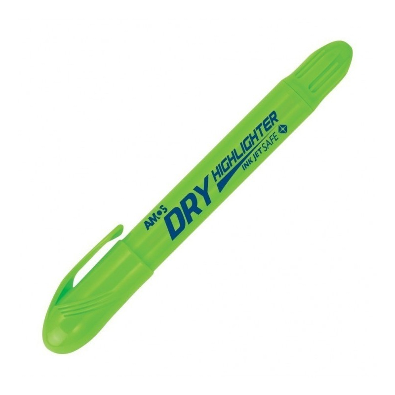 Textmarker uscat Amos verde fosforescent