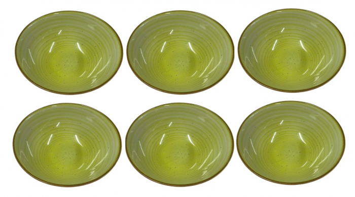 Set 6 Boluri Supa Ipec, Ceramica Galben, 500ml