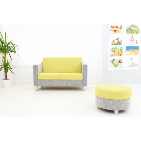 Puf rotund mare gri-verde Moje Bambino - imagine 3