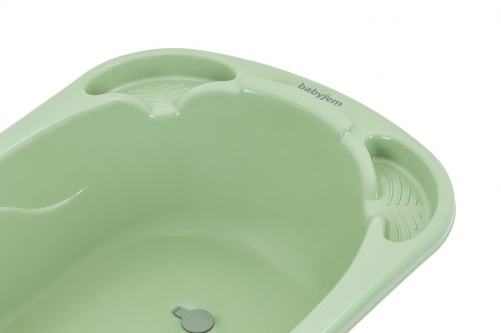 Cadita BabyJem verde - Baie sigură pentru bebe - imagine 2