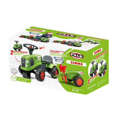 Tractor Falk Claas cu Remorcă, Verde