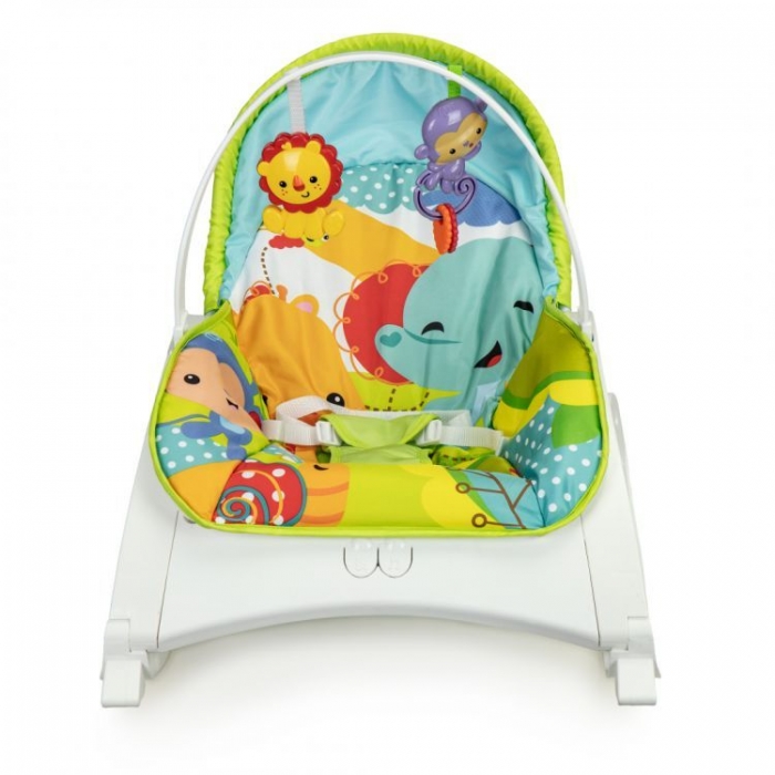 Fotoliu Balansoar 3 in 1 Ecotoys cu Vibrații Jungla